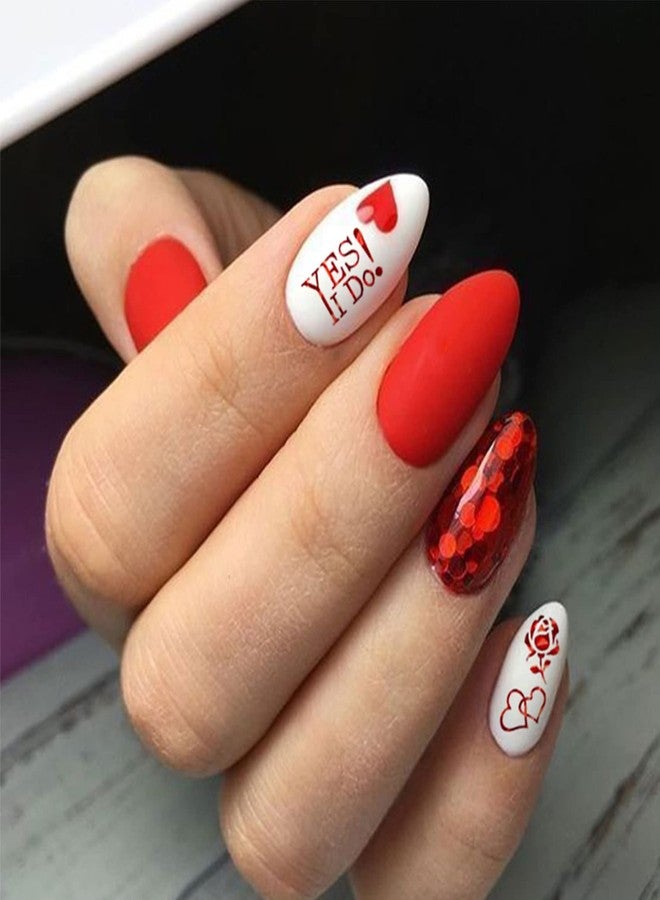 TailaiMei Valentine's Day Metallic Nail Art Stickers, Abstract Minimalist Self-Adhesive Kiss Love Hug Glittering Design for Women Manicure DIY or Nail Salon(934pcs, 12 Sheets) - Image 4